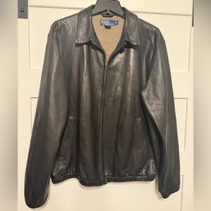 Vintage Polo Ralph Lauren Soft Genuine Leather Jacket Mens Size L